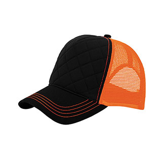 Product image of Fashion Quilted Trucker Cap With Neon Mesh