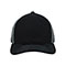 deluxe-trucker-cap-6848A-BLK-GRY-front