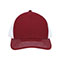 deluxe-trucker-cap-6848A-CARDINAL-WT-front