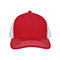 deluxe-trucker-cap-6848A-RED-WT-front