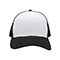 deluxe-trucker-cap-6848A-WT-BLK-BLK-front
