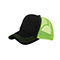 fashion-quilted-trucker-cap-with-neon-mesh-6878B-BLK-N.GRN