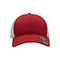 recycled-polyester-twill-trucker-cap-6901MR-RED-WT-front