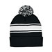 striped-pom-cuff-beanie-5076-BLK-WT