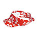 hawaiian-flower-print-visor-kerchief-6530D-RED
