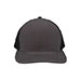 recycled-canvas-trucker-cap-6848C-CHARC-BLK-front