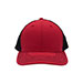 recycled-canvas-trucker-cap-6848C-RED-BLK-front