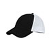 deluxe-brushed-cotton-twill-trucker-cap-6849-BLK-WT