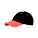 6-panel-light-weight-brushed-cotton-twill-cap-6909C-BLK-N.ORNG