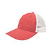 washed-pigment-dyed-twill-trucker-cap-7601M-CORAL-WHITE