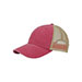 washed-pigment-dyed-twill-trucker-cap-7601M-RED-TAN