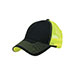 heavy-cotton-twill-trucker-cap-w-neon-mesh-7641B-BLK-N.YLW