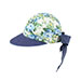 ladies-printed-flower-large-peak-hat-7671A-side