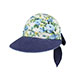 ladies-printed-flower-large-peak-hat-7671A