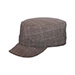 ladies-fashion-plaid-military-cap-9044-BROWN