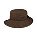 juniper-waxed-cotton-canvas-ladies-wide-brim-bucket-hat-J9704-BROWN